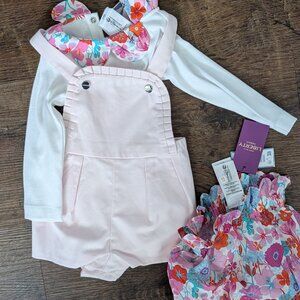 Jacardi Overall Shorts Outfit - NWT - Never worn - 12mo